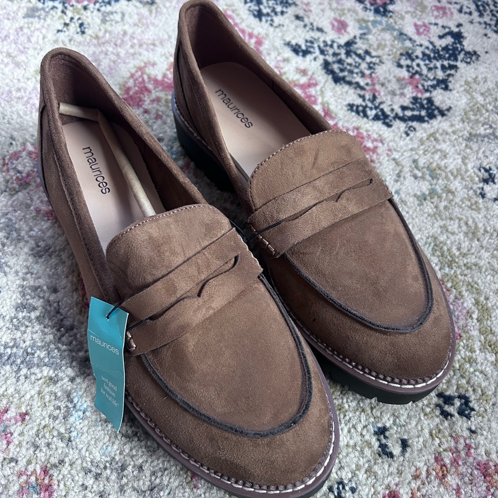 Maurices Brown Suede Penny Loafers